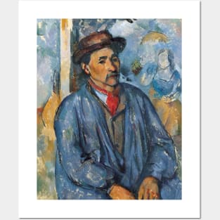 Man in a Blue Smock by Paul Cezanne Posters and Art